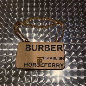 Burberry Tan Quilted Coated Canvas Logo Print Small Lola Bag